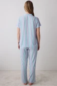 Penti Bon Vivant Gömlek Pantolon Lila Pijama Takımı - 4