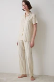 Penti Iris Striped Gömlek Pantolon Çok Renkli Pijama Takımı - 3