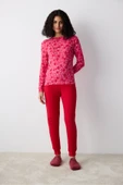 Penti Çiçekli Kırmızı Termal Pijama Altı - 1