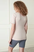 Penti Gül Kurusu Mama Hamile Creamy Envelope Tişört - 4