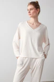 Penti Açık Bej Vanilla Waffle Sweatshirt - 2