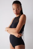 Penti Tül Detaylı Siyah Bodysuit - 2
