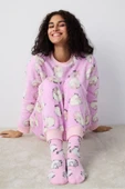 Penti Cute Sheeps Lila Pantolon Pijama Takımı - 1