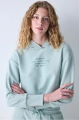 Penti Açık Yeşil Kapüşonlu Ribana Detaylı Sweatshirt - 2