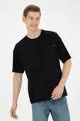 U.S. Polo Assn. Erkek Comfort Fit Bisiklet Yaka Siyah Tişört 50287062-vr046 - 4