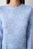 Penti Winter Love Termal Mavi Pantolon Pijama Takımı - 4