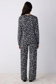 Penti Pamuklu Dark Leopard Siyah Pantolon Pijama Takımı - 3