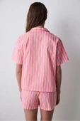 Penti Mara Gömlek Şort Pembe Pijama Takımı - 5