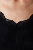 Penti Lace Textured Dantel Siyah Üst - 4