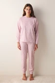 Penti Pamuklu Cute Floral Pembe Pantolon Pijama Takımı - 2