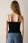 Penti Lace Textured Dantel Siyah Üst - 5