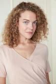 Penti Gül Kurusu Mama Hamile Creamy Envelope Tişört - 3