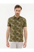 Pierre Cardin Açık Haki Slim Fit Baskılı Polo Yaka Tişört 50220090-VR183 - 2