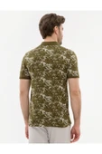 Pierre Cardin Açık Haki Slim Fit Baskılı Polo Yaka Tişört 50220090-VR183 - 3
