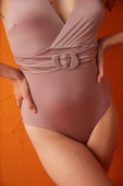 Penti Açık Pembe Kemer Detaylı Moss Mayo - 2