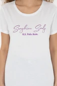 U.S. Polo Assn. Kadın Beyaz Bisiklet Yaka Tişört 50294748-vr013 - 6