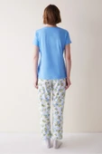 Penti Lemon Mavi Pantolon Pijama Takımı - 4