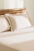 Kaşmir Home Basic %100 Pamuk Çift Kişilik Çarşaf Takımı Bej - 1