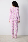 Penti Cute Sheeps Lila Pantolon Pijama Takımı - 6