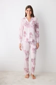 Penti Naya Pembe Gömlek Pantolon Pijama Takımı - 1