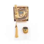 Boncuklu Zikirmatik + Tesbih Hediye Seti (Gold) - 2