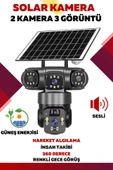 2 Kamera 3 Ekranlı 6 Mp Full HD Solar Kamera Güneş Enerjili Kamera-4G SimKartlı BSND1NUPTW - 1