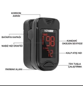 VZN Premium Seri Pulse Oksimetre Saturasyon Kandaki Oksijen Oranı ve Nabız Ölçer - 2
