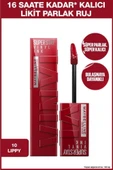 Maybelline New York Super Stay Vinyl Ink Uzun Süre Kalıcı Likit Parlak Ruj 10 Lippy - 1