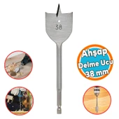 Ahşap Delme Ucu Matkap Ucu Tahta Sunta Plastik Alçıpan Delme Ucu Bits Yaprak Uç 38 mm - 1