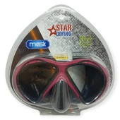 Star Diving Temper Camlı Dalış Maskesi Yetişkin - 51706-KIRMIZI - 4