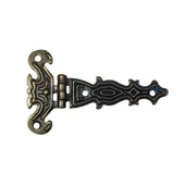 Dekoratif, Sac Tek Kuyruklu Menteşe - 40x68 Mm, Küçük, Antik, 1 Adet - 1