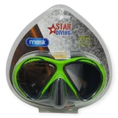 Star Diving Temper Camlı Dalış Maskesi Yetişkin - 51706-YEŞİL - 4