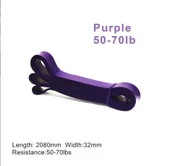 Orta Seviye 15-40 kg Direnç Bandı Yoga Pilates Lastiği / Training Band - Mor - 1