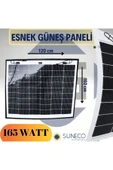 165 Watt Yarı Esnek Güneş Paneli Half Cut Monokristal Solar Güneş Paneli Karavan Tekne - 1