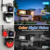 2 Kameralı 3 Ekranlı 6 MP Wifi Hareket Algılamalı Alarmlı Wifi Kamera Yapay Zeka Tak Çalıştır XBJHEMSGF83 thumbnail 6