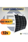 100 Watt Yarı Esnek Güneş Paneli Half Cut Monokristal Solar Güneş Paneli 12volt Karavan - 1