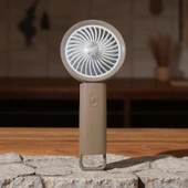 MİNİ EL FANI USB ŞARJLI 3 KADEMELİ MASA ÜSTÜ VANTİLATÖR - 1