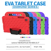 Lenovo Tab M10 Plus TB X606 103 Inç Mor EVA Darbe Emici Kılıf Tutacaklı ve Askılı - 9