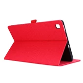 Samsung Galaxy Tab S6 Lite Yatay Flip TPU Kumaş PU Deri Koruyucu Kılıf Kartlık Siyah - 6