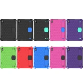 Lenovo Tab E10 TB X104F Uyumlu Petek Desenli EVA PC Malzeme Dört Köşe Düşmeye Karşı Koruyucu Kılıf Mor Aqua Renkli - 7