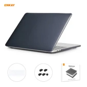 ENKAY 3 in 1 Kristal Laptop Koruyucu Kılıf Siyah MacBook Pro 16 inç A2141 Touch Bar - 1