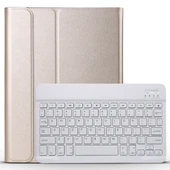 A11 Bluetooth 3.0 Ultra İnce ABS Çıkarılabilir Bluetooth Klavye Deri Tablet Kılıfı iPad Air 4 5 Pro 11 inç 2018 2022 Altın - 1
