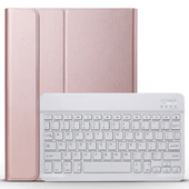 A11 Bluetooth 3.0 Ultra İnce ABS Çıkarılabilir Bluetooth Klavye Deri Tablet Kılıfı iPad Air 4 Air 5 Pro 11 inç 2018 2020 2021 2022 Rose Gold - 1