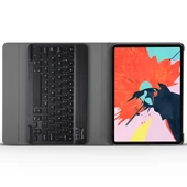 A11 Bluetooth 3.0 Ultra İnce ABS Çıkarılabilir Bluetooth Klavye Deri Tablet Kılıfı iPad Air 4 Air 5 Pro 11 inç 2018 2020 2021 2022 Koyu Mavi - 6