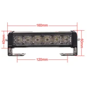 2 Adet 6 Inç 6 LED 2x18W Kırmızı Mavi Beyaz Değişen Su Geçirmez Acil Uyarı Lambası 12V - 5