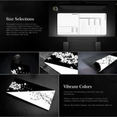 300x800x2mm Kiraz Çiçeği Desenli Kaymaz Kauçuk Mouse Pad - 3