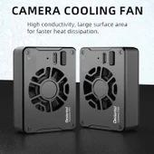 Canon Sony FUJIFILM Desiontal F01 Taşınabilir Metal Kasa Yarı İletken Kamera Soğutucu SLR Fan - 7