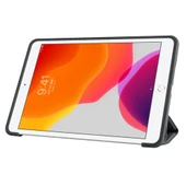 iPad 9.7 2018 2017 Air 2 Air 3 Katlanabilir TPU Yatay Flip Deri Tablet Kılıfı Siyah - 4