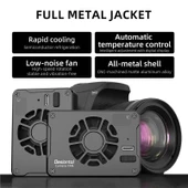 Canon Sony FUJIFILM Desiontal F01 Taşınabilir Metal Kasa Yarı İletken Kamera Soğutucu SLR Fan - 4