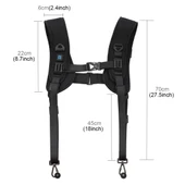 PULUZ 2'si 1 Arada Çok Fonksiyonlu Bel ve Çift Omuz Askısı Seti SLR DSLR Kameralar İçin - 3